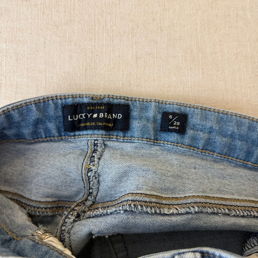 Lucky Brand Bridgette Skinny Jeans Light Wash High Rise Ankle Size 6‎ 28